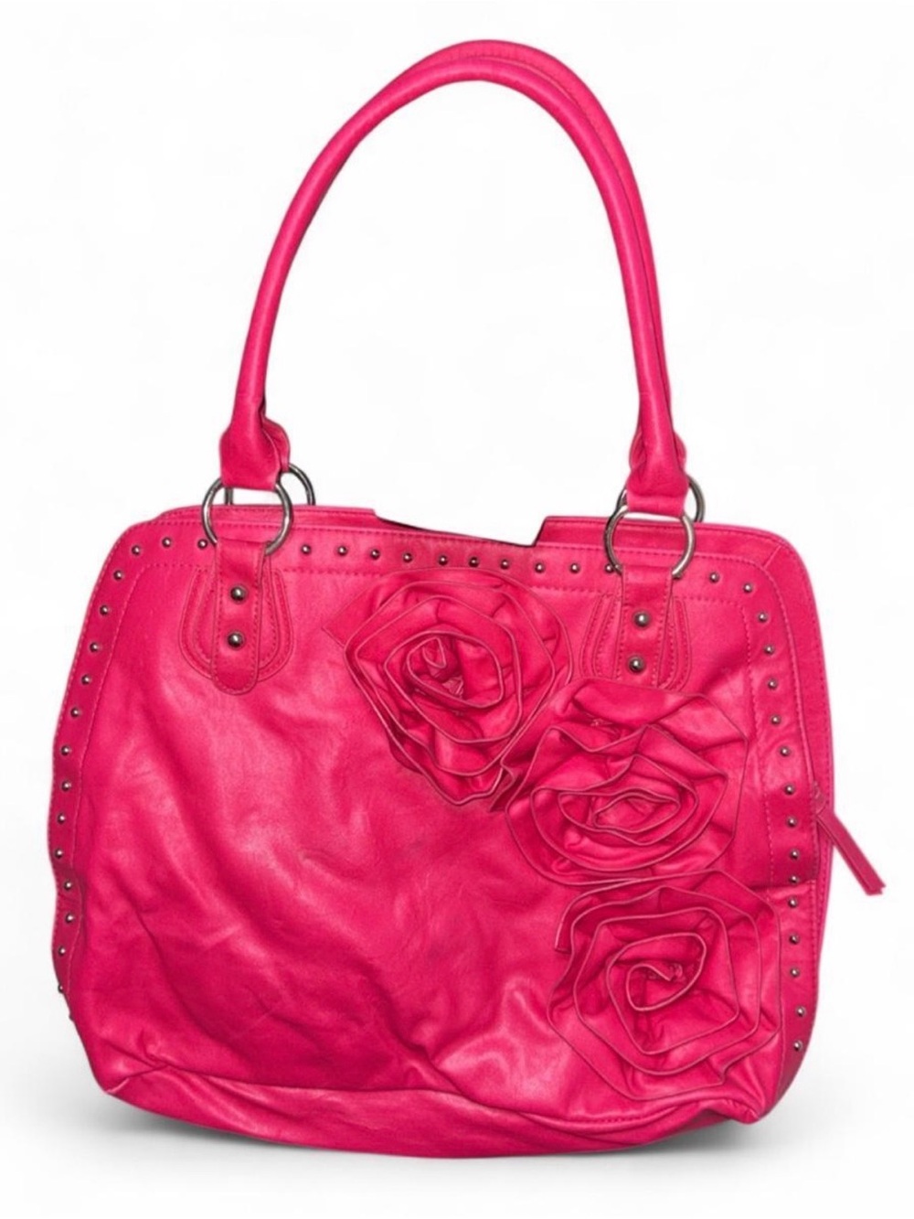 Cato Hot Pink Floral Appliqué Tote